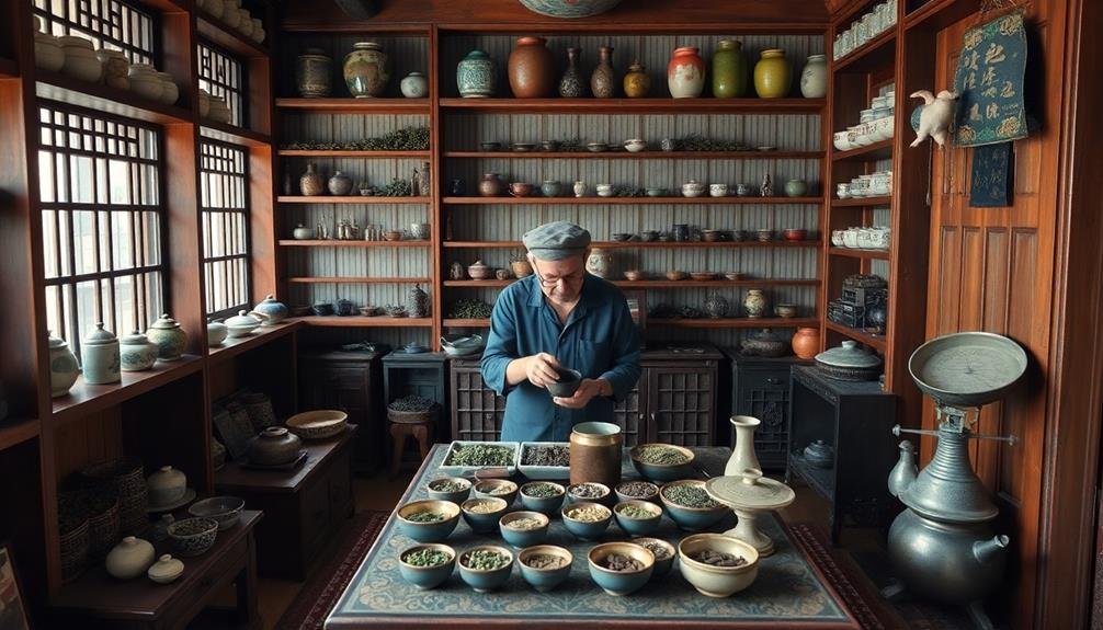 origins of tea blending