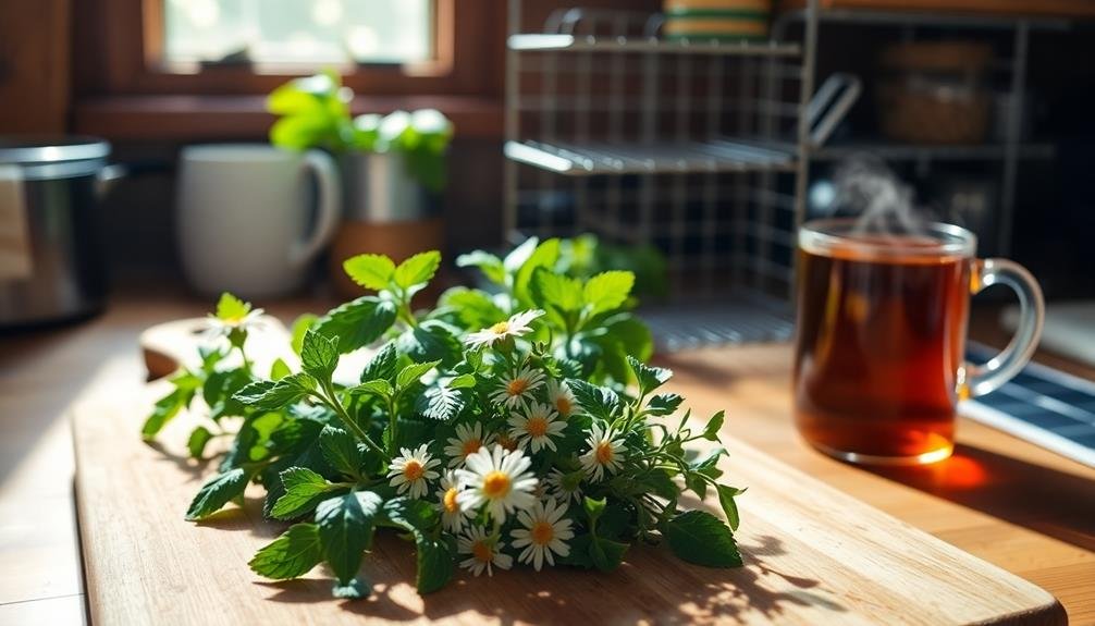 oven dry herbs for tea