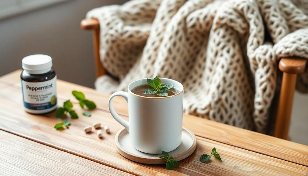 peppermint tea soothes nausea