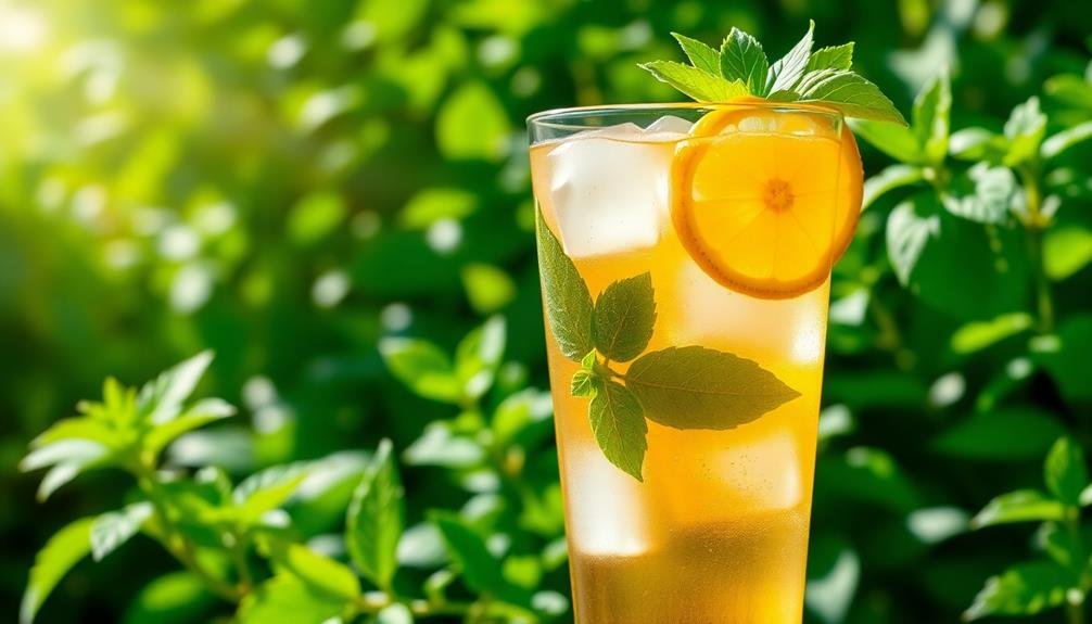 perfect iced tulsi tea