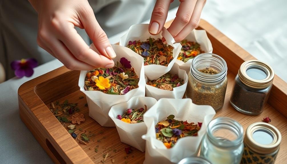 personalized tea bag creation