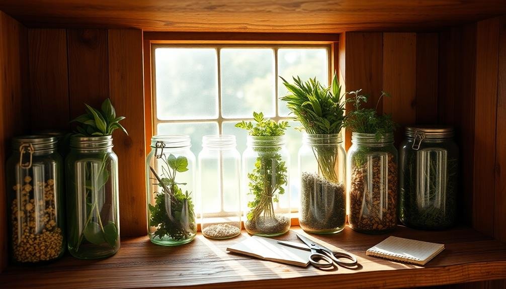 preserve dried herb storage