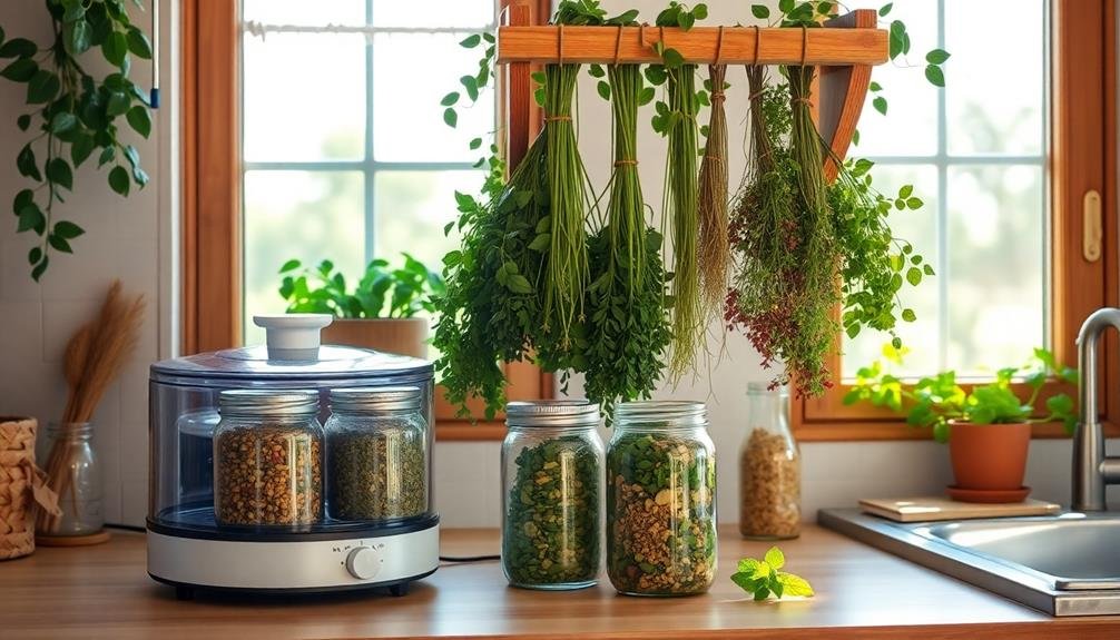 properly store dried herbs
