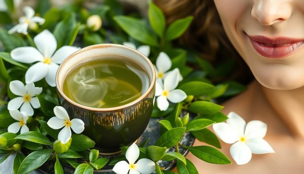 radiant skin with green tea