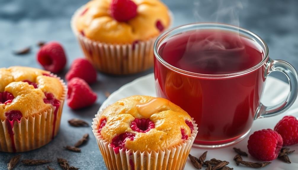 raspberry infused honey tea treats