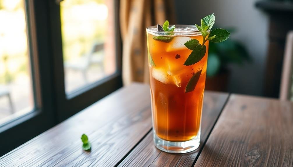 refreshing chocolate mint beverage