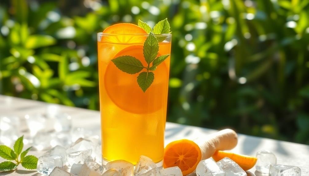 refreshing ginger turmeric beverage