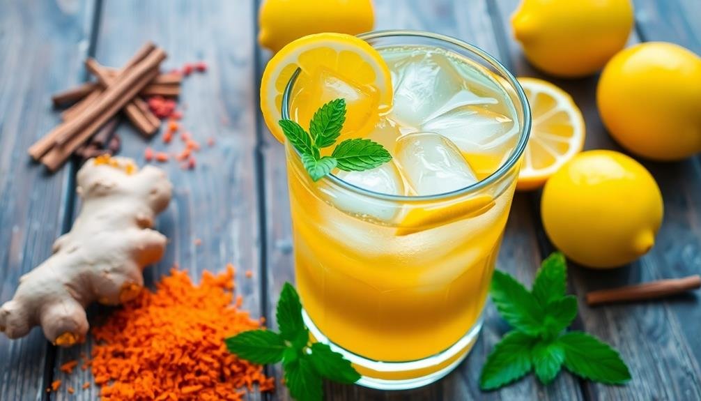 refreshing ginger turmeric iced tea