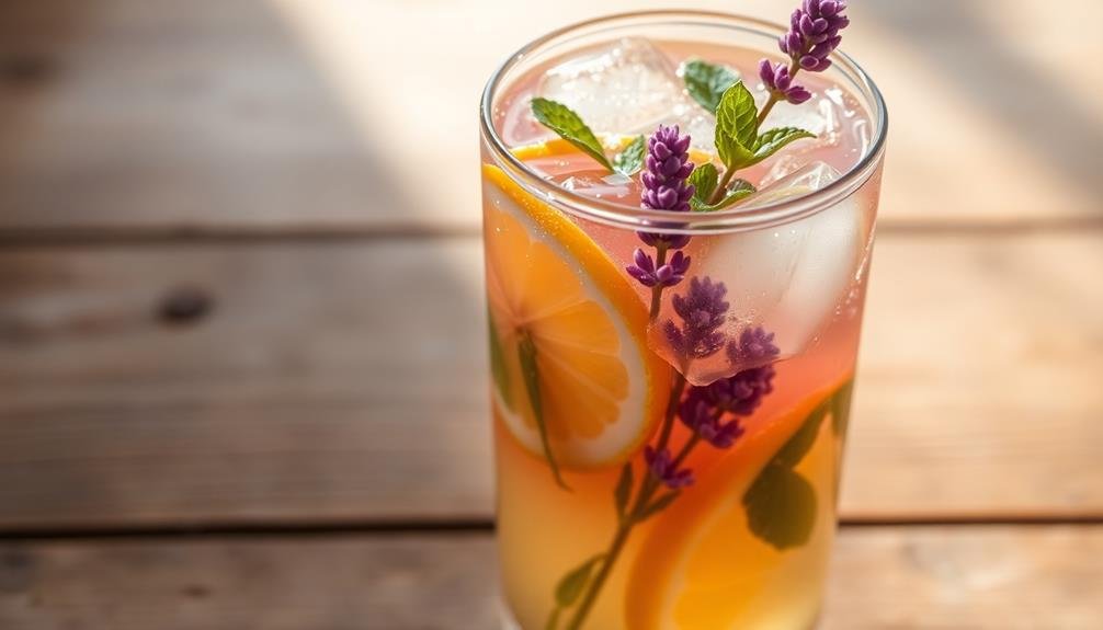 refreshing herbal citrus beverage