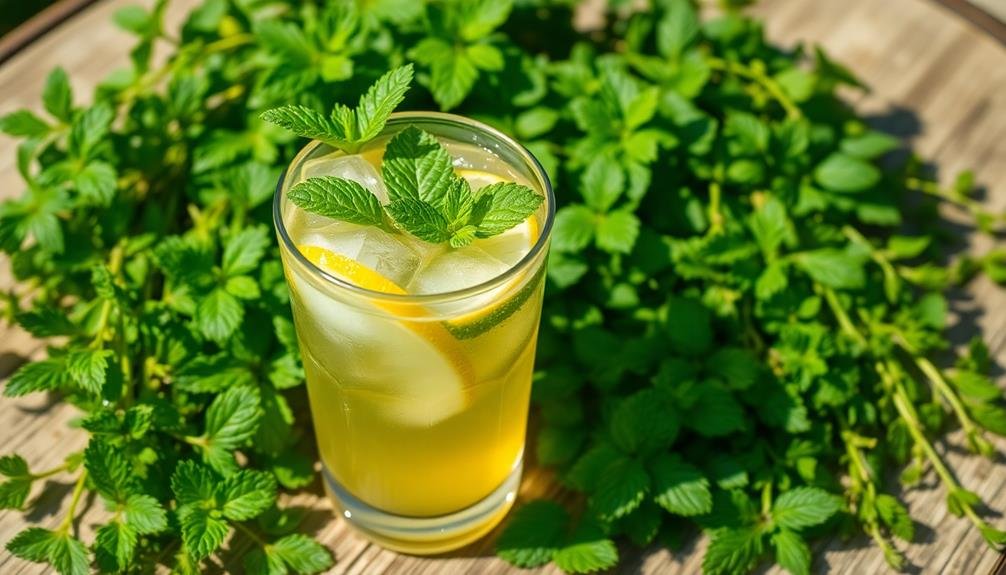 refreshing herbal mint drink