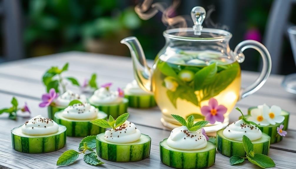 refreshing mint cucumber snack