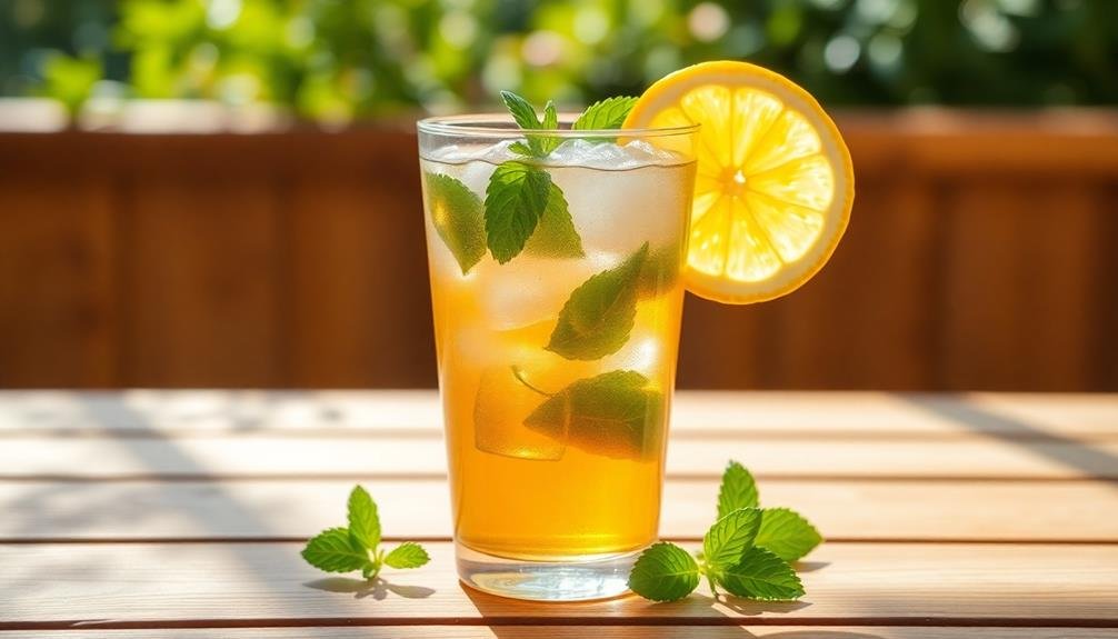 refreshing minty iced tea