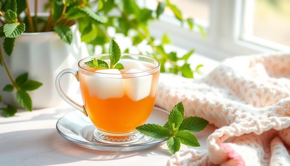 savoring a warm beverage