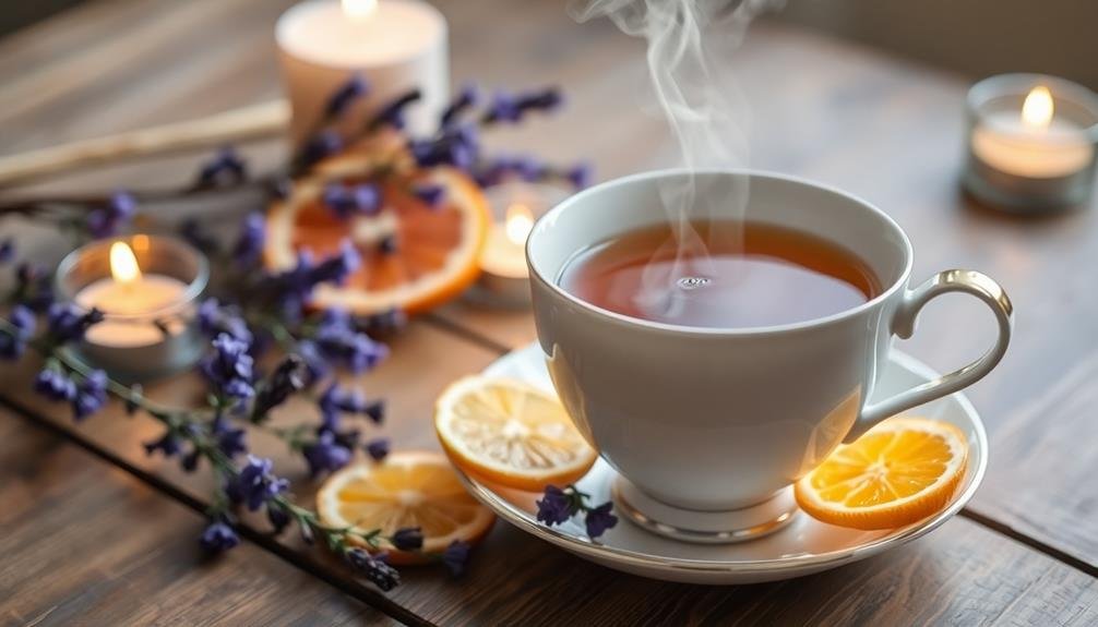 savoring herbal tea delights