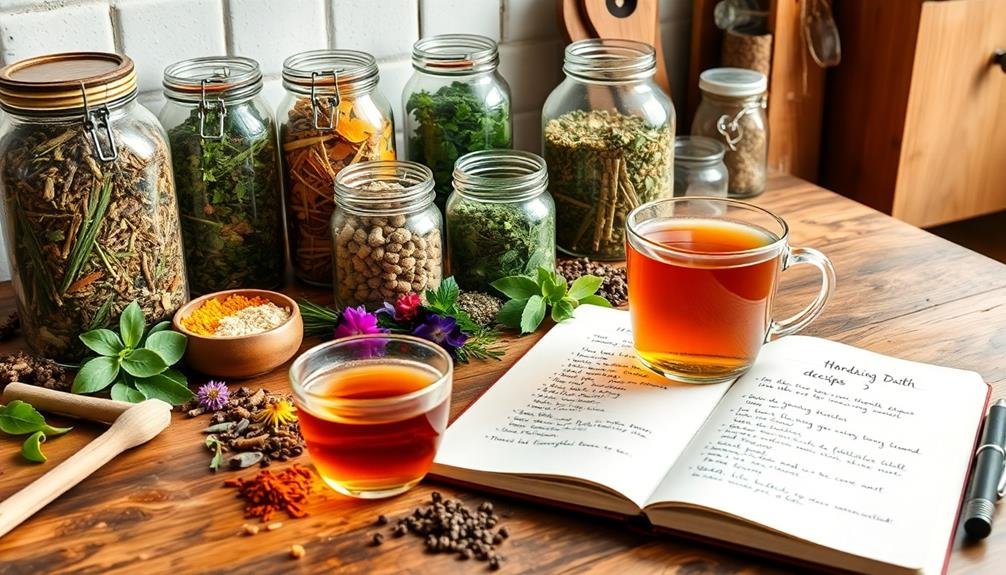savoring homemade herbal blends