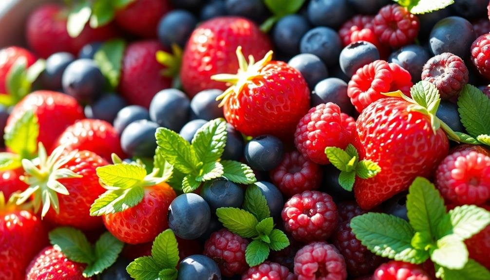 select ripe juicy berries