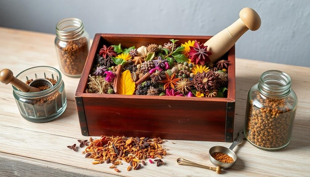 selecting herbal tea components