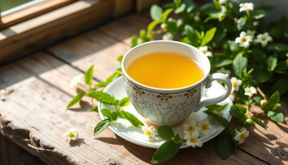 serene lemon balm tea