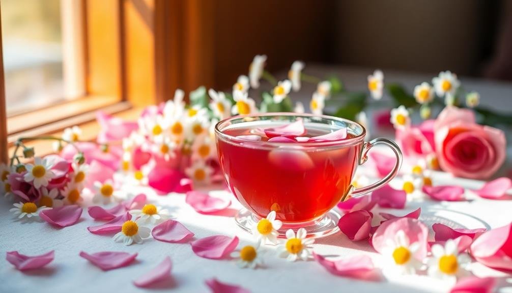 soothing rose petal infusion