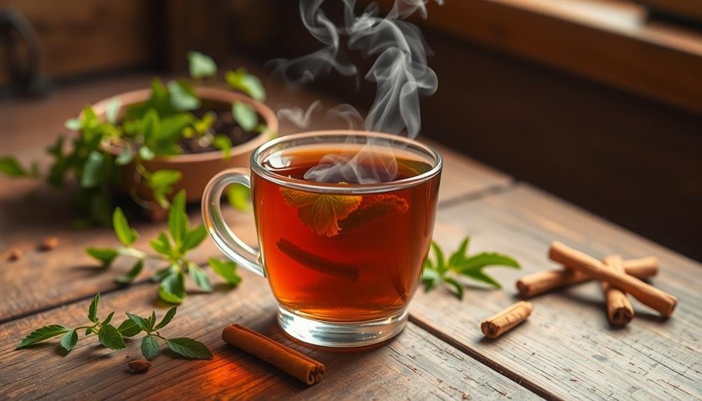 soothing tulsi cinnamon tea