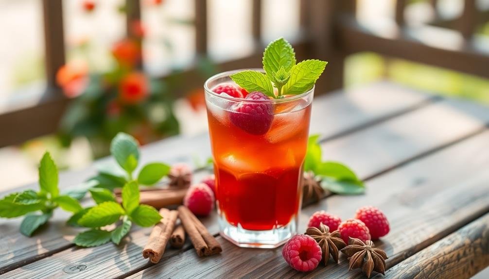 spiced raspberry leaf tea