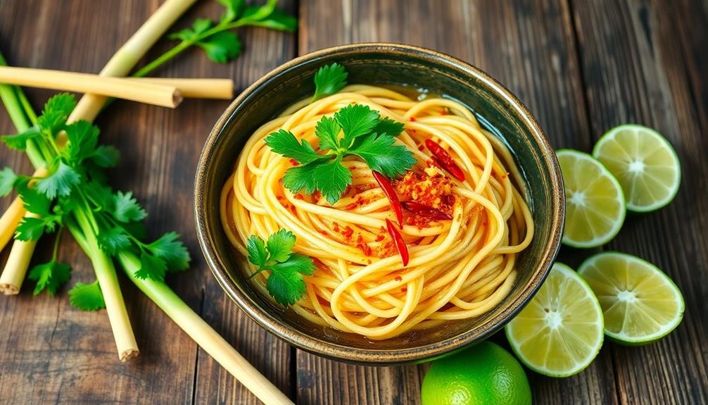spicy ginger noodle dish