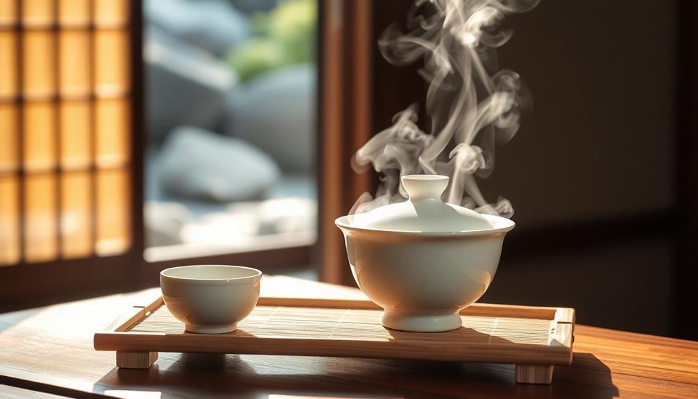 thoughtful tea brewing ritual