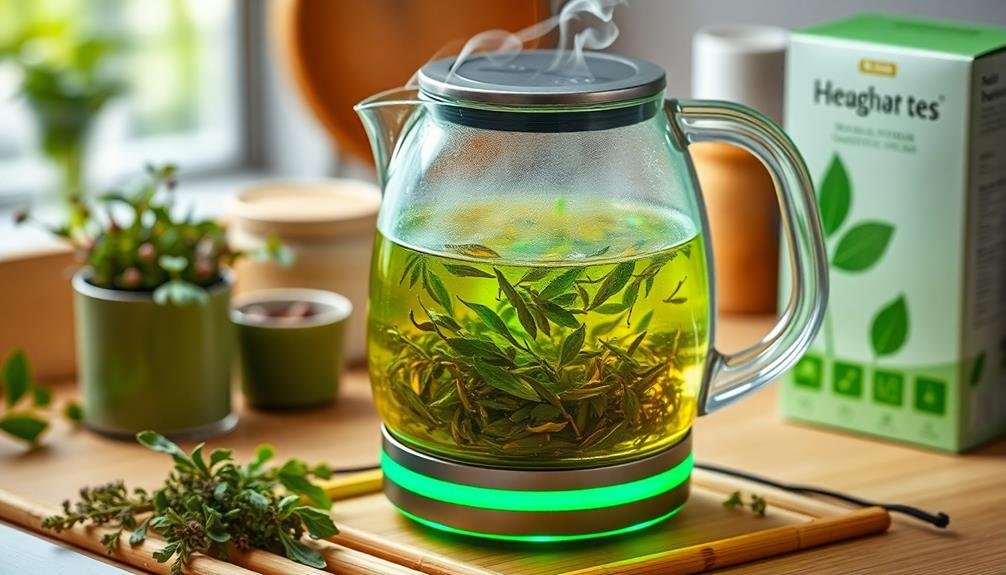 transparent electric tea kettle