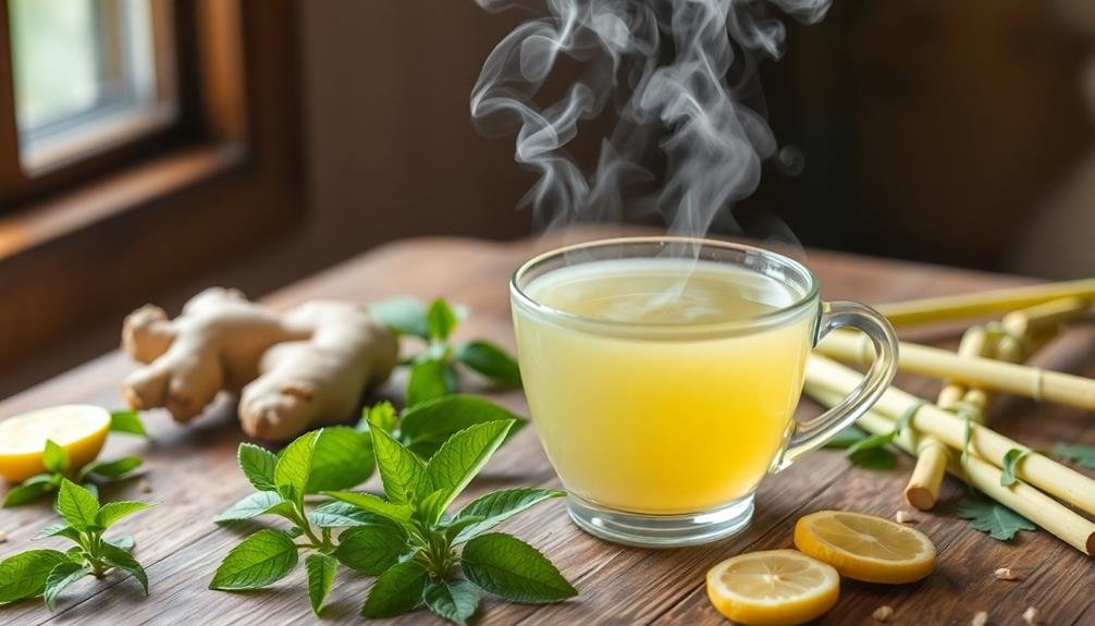 zesty herbal lemon infusion