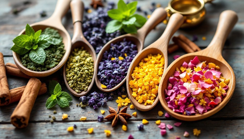 herbal tea scoop sets