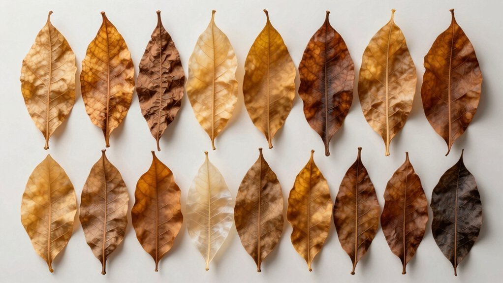 fifteen dried plantain leaves