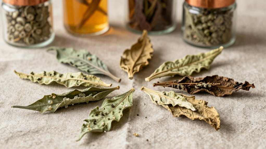 seven dried mugwort blends